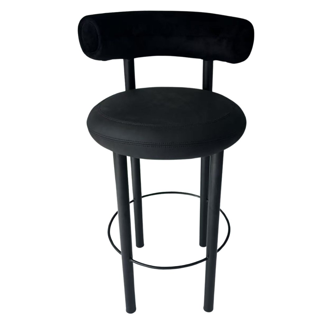 Nero Arc Upholstered Bar Stool